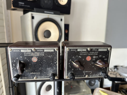 Cornell-Dubilier decade capacitor boxes pair
