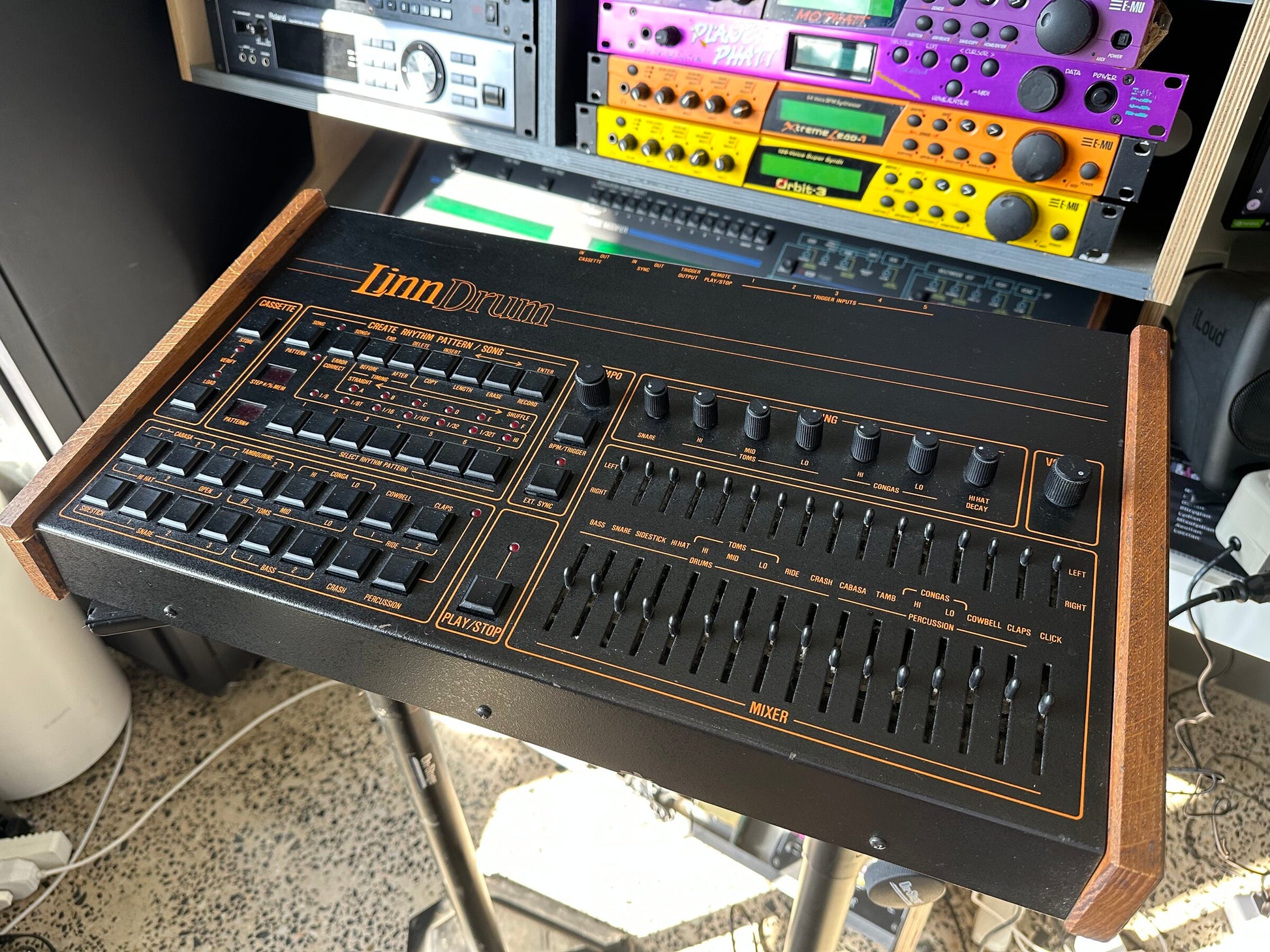LinnDrum vintage drum machine front panel
