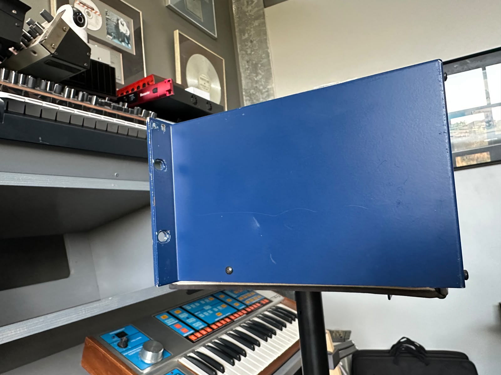 Novation Supernova rack synth, angled side view