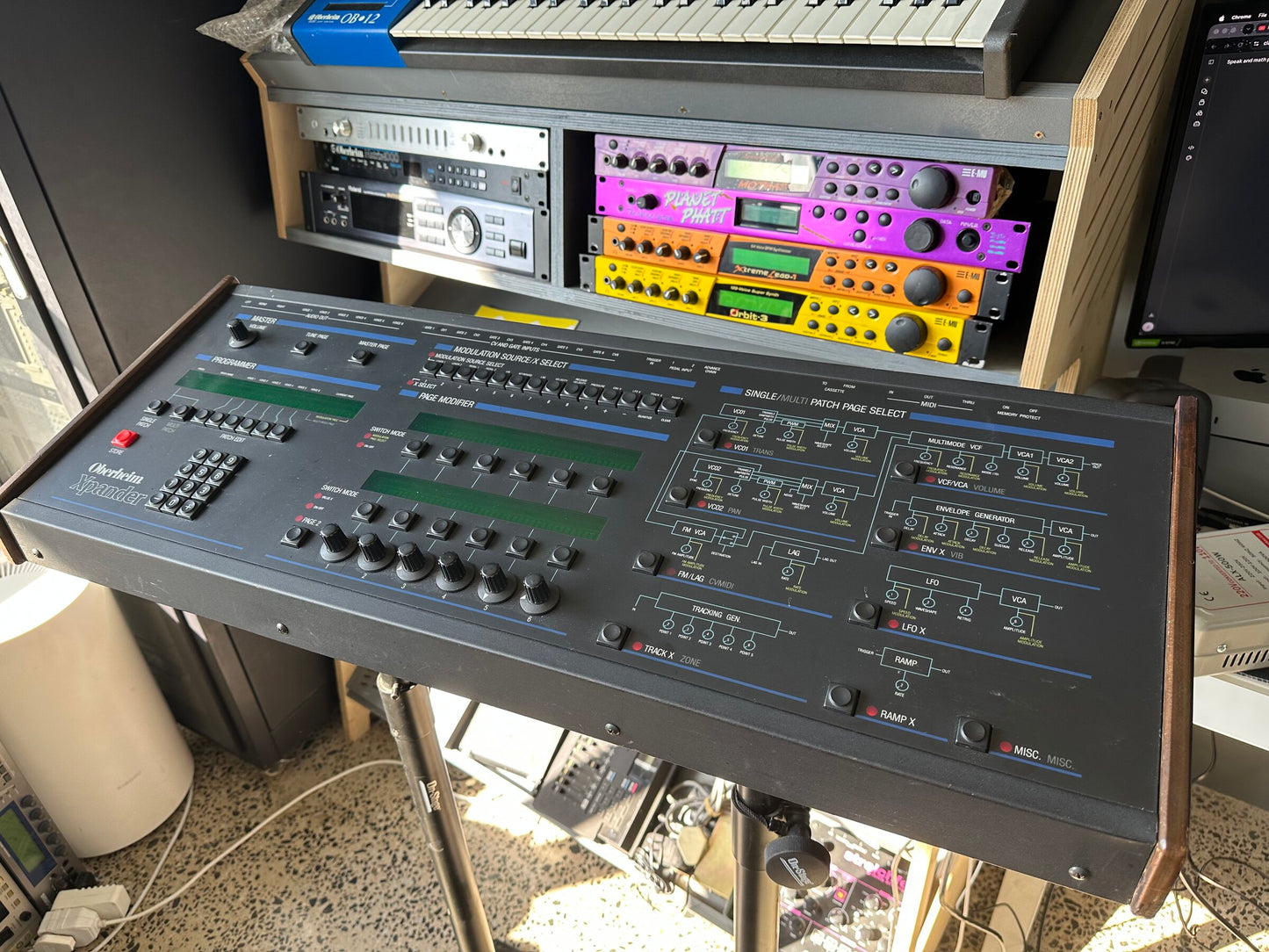 Oberheim Xpander front panel angle